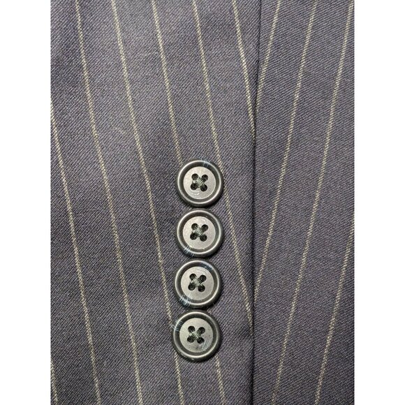 J.Crew Blazer Men Size 44L Pinstriped 100% Wool Sportcoat Preppy Office Academia - Picture 3 of 16